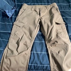 Under Armour Women’s tactical pants.  Dark Khaki size 10 regular